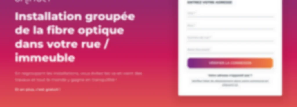 Capture d'ecran de site web Unifiber - Fibre Optique